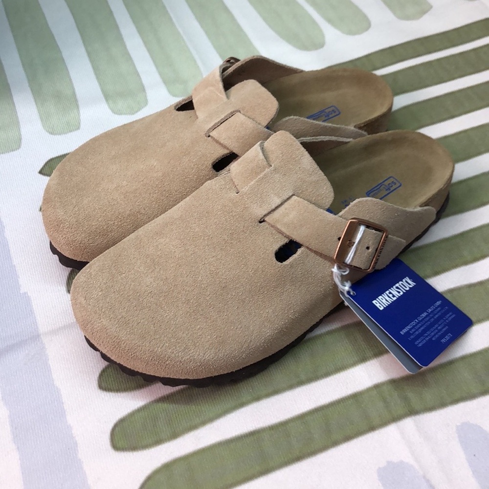 Birkenstock Tan Suede Mules